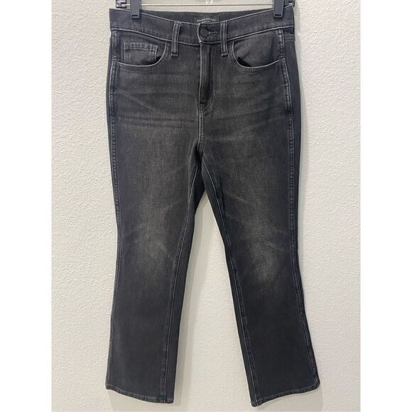 Banana Republic Black Cropped Bootcut Jeans Size 26 - Picture 1 of 9